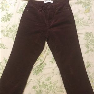 High rise corduroy jeans
